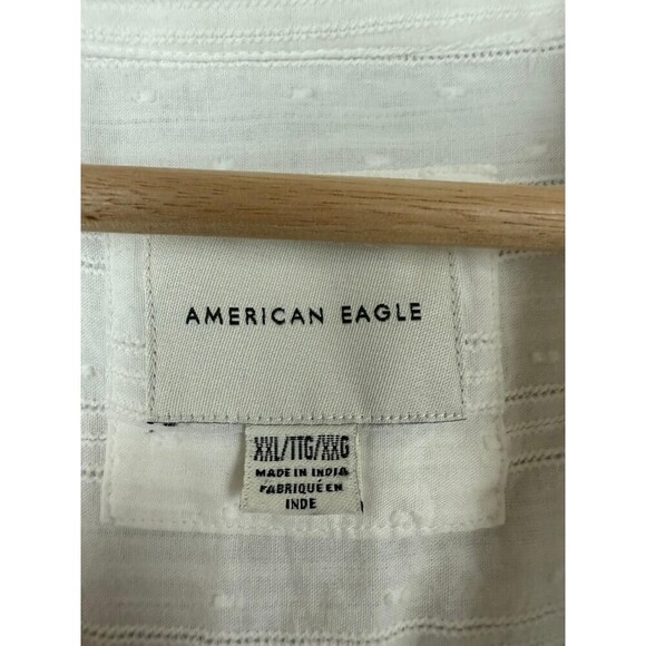 American Eagle XXL Go Big Oversized shirt cover Up Pool button blouse Top 187 - Picture 4 of 11